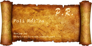 Poli Róza névjegykártya